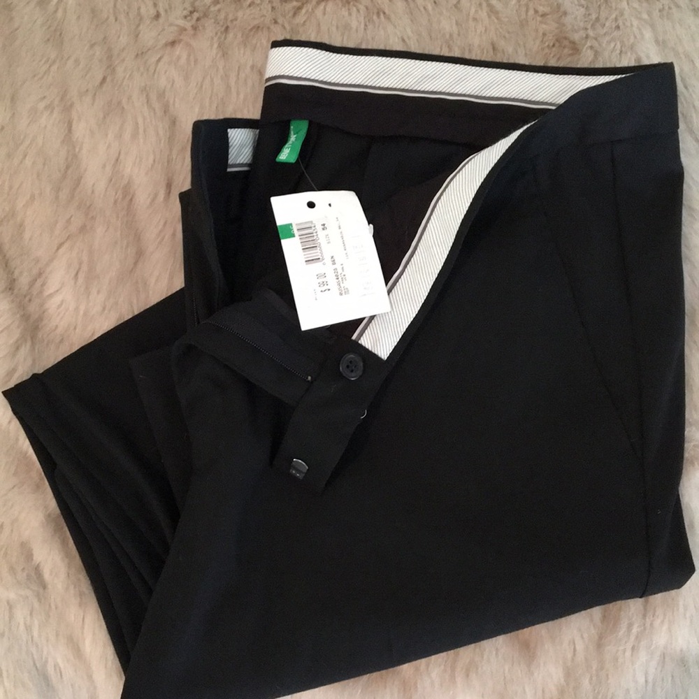 Benetton Flat Front Pants NWT, waist 40